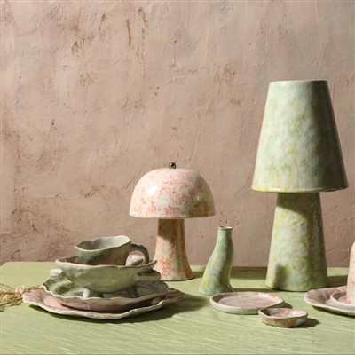 Antye seramik prentan lanp tab